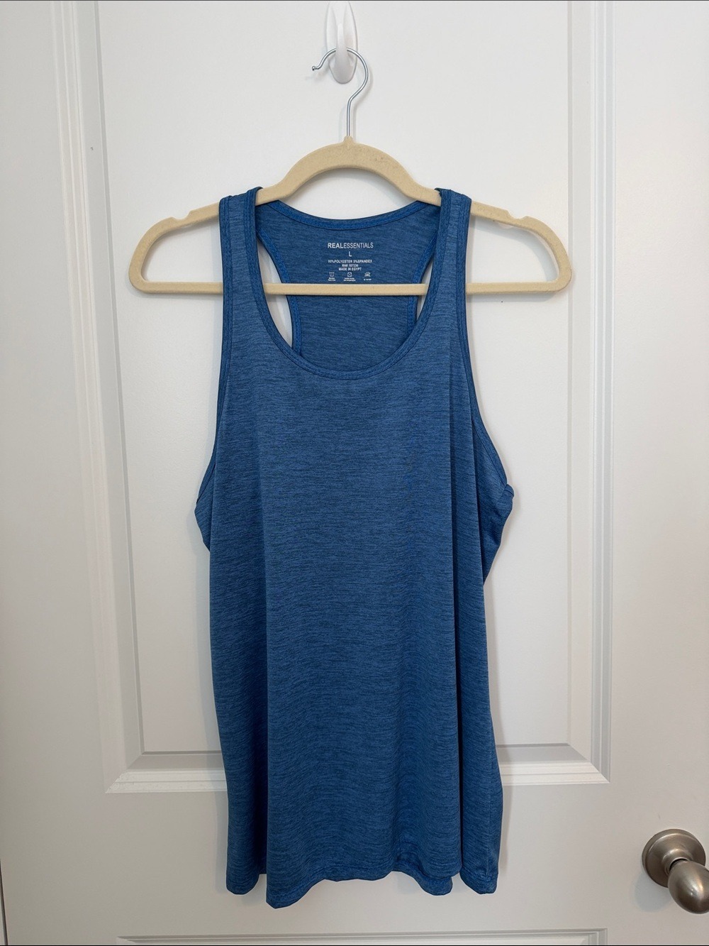 Real Essentials Blue Racerback Athletic Tank Top Size Large